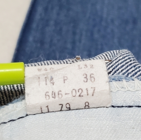 VINTAGE 70s Levi's 646 Orange Tab High Rise Cropped Flare Bell Bottom Jeans - Picture 12 of 12